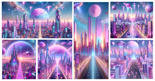 Sparkle Future City Wallpaper Pack