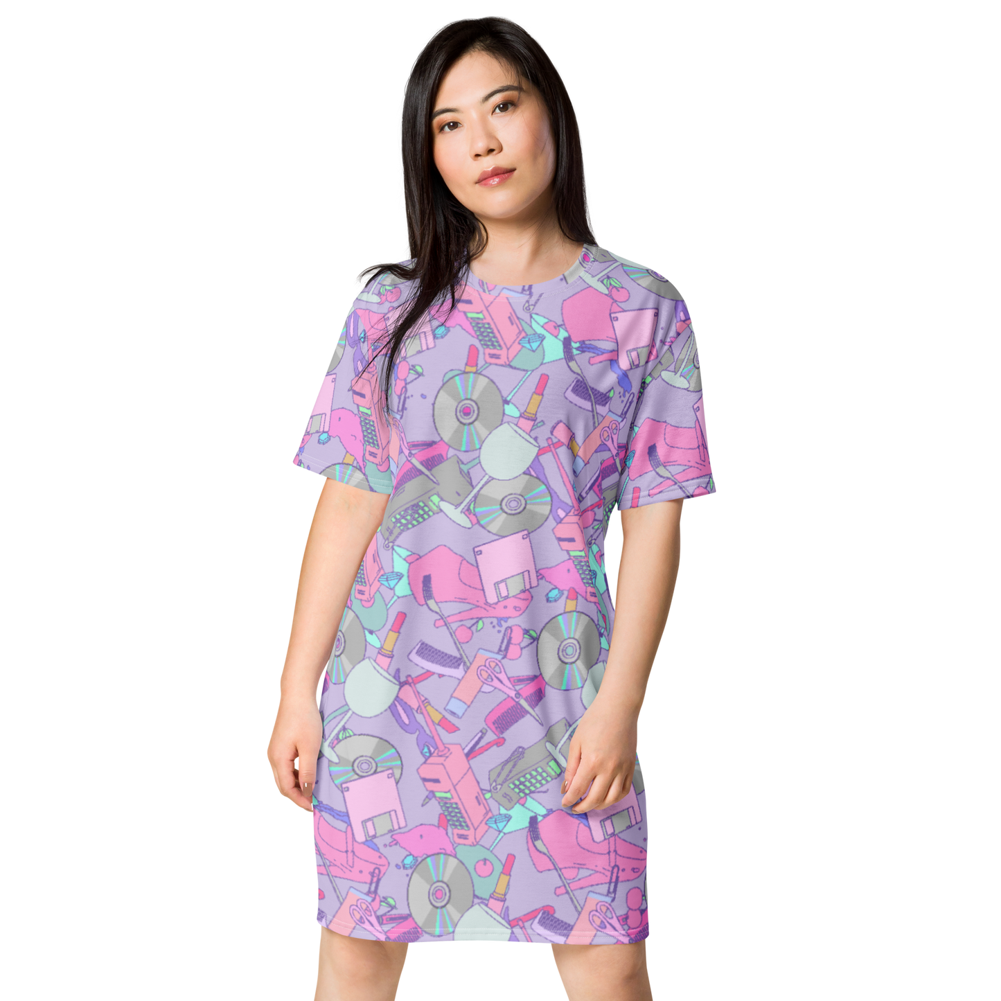 Desk Things Purple T-shirt dress
