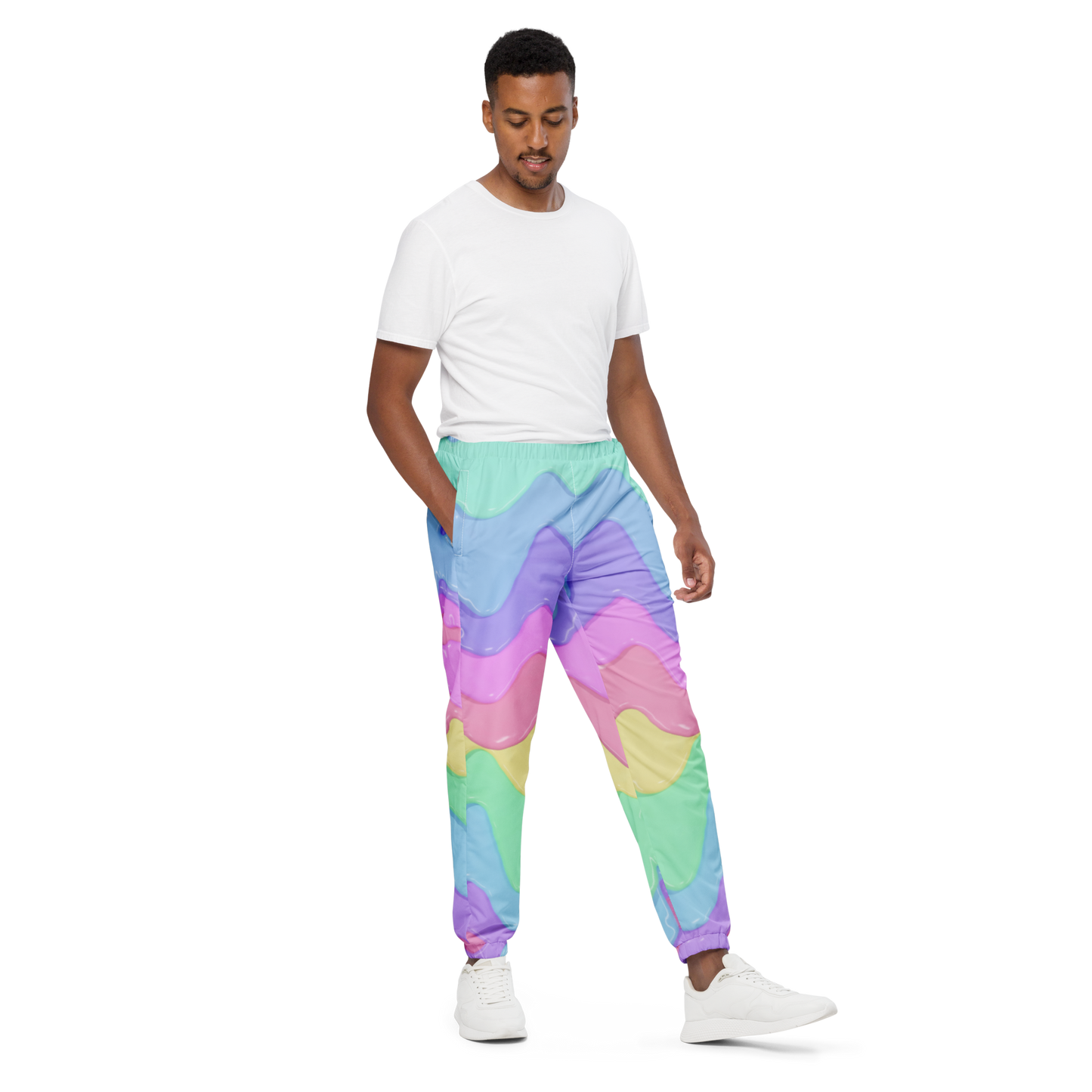 Pastel Rainbow Slime track pants