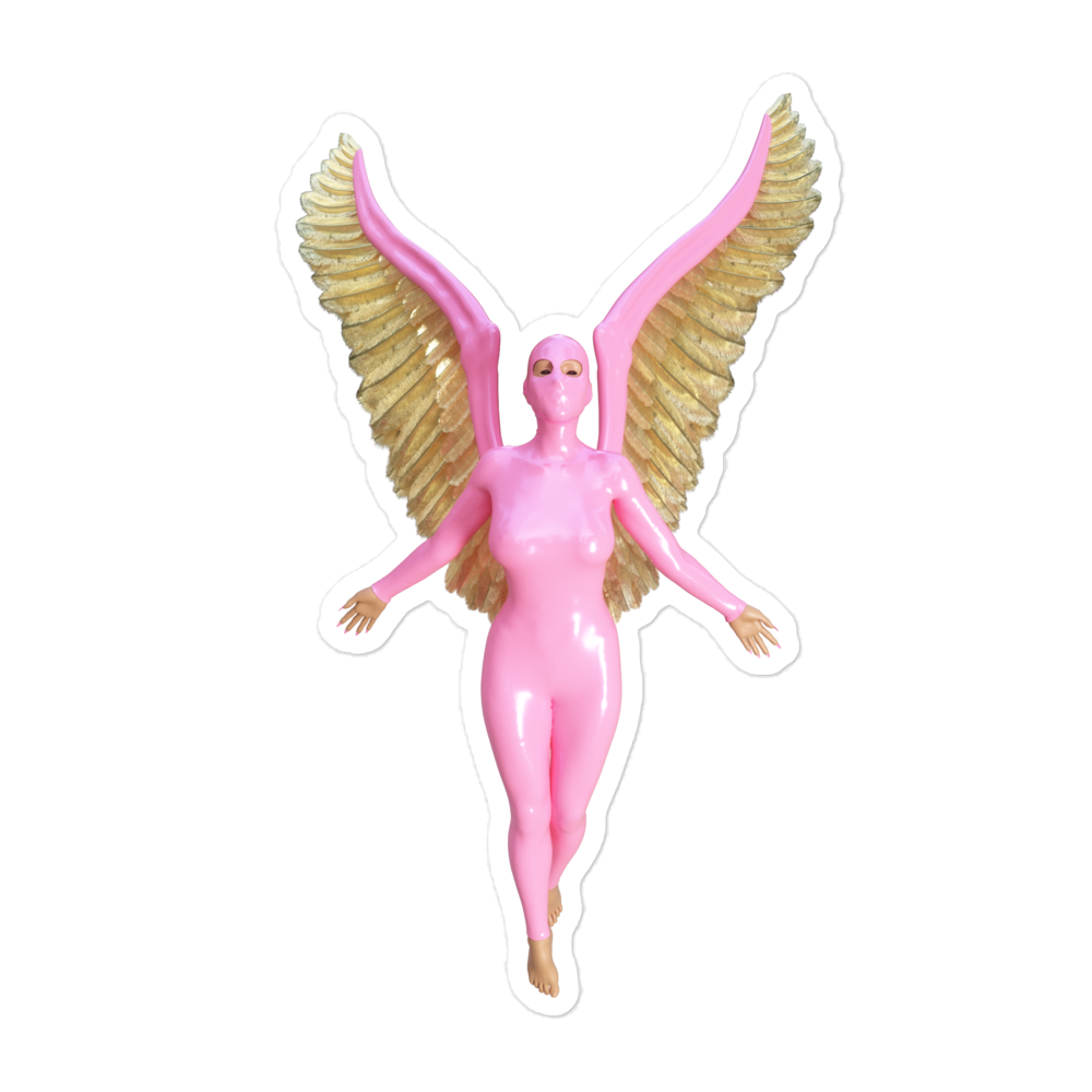 Pink Angel sticker